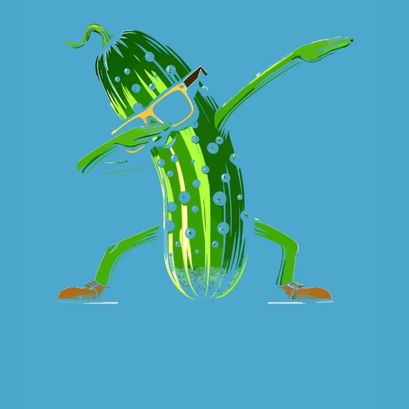 Drôle de concombre dabbing cornichon concombre amateur de concombre