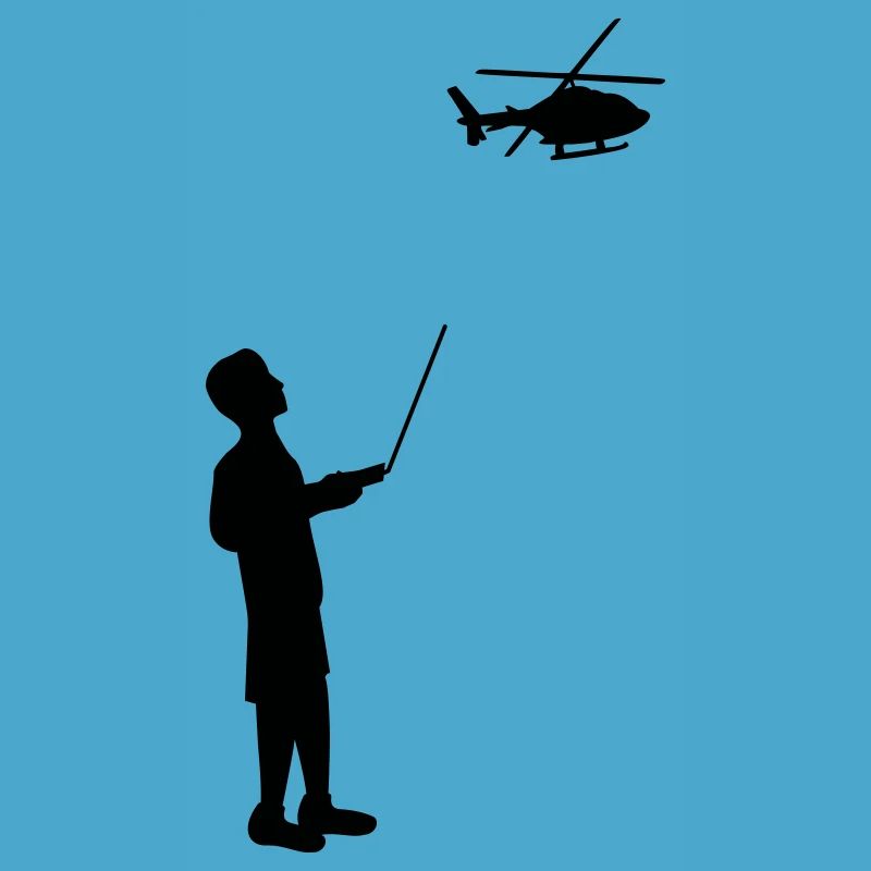 Remote-controlled model helicopter remote control