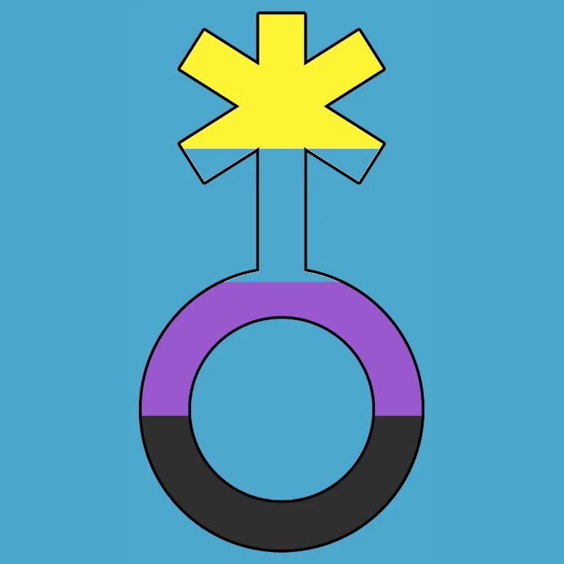 Non-binary symbol non-binary non-binary gender