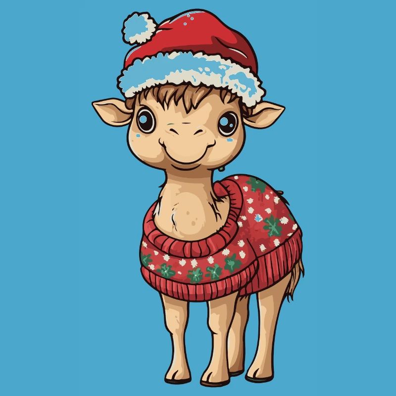 Kamel Weihnachten Comic