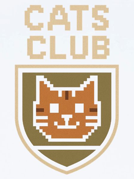 Pixel Art Cat Club Emblem