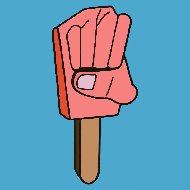 Fist symbol as popsicles