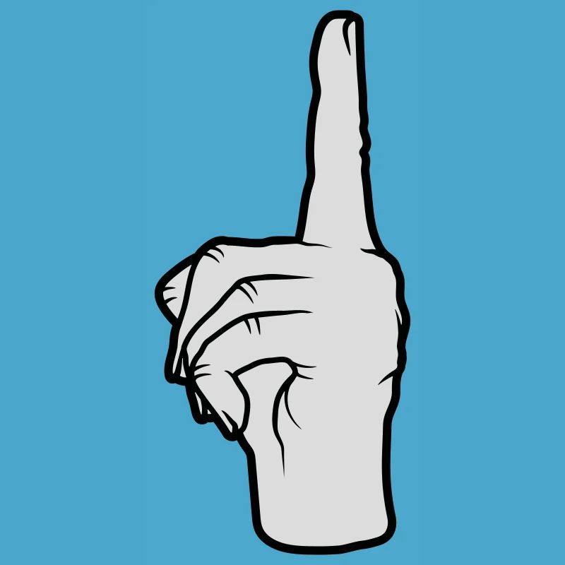 Finger points up