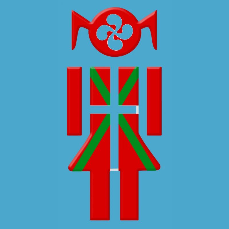 Fille Basque drapeau Euskadi