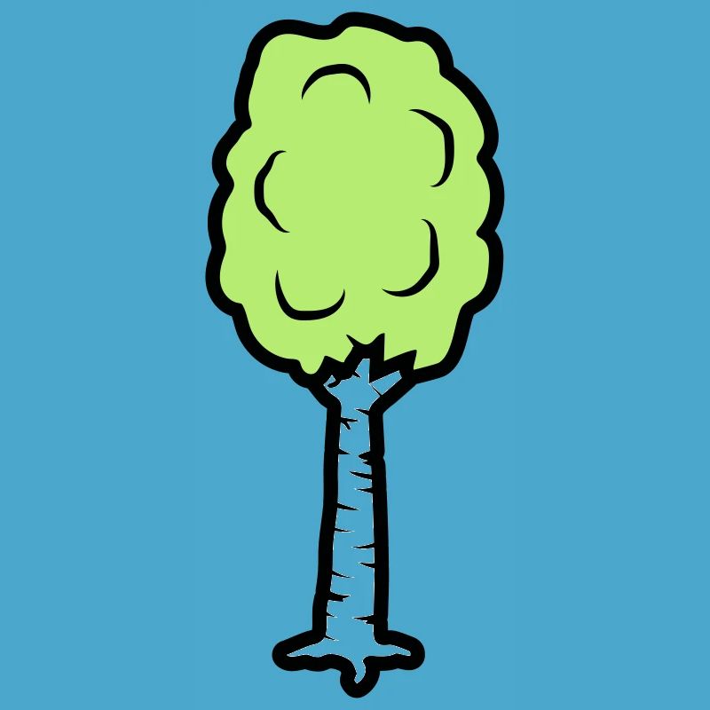 Comic Birch Trees