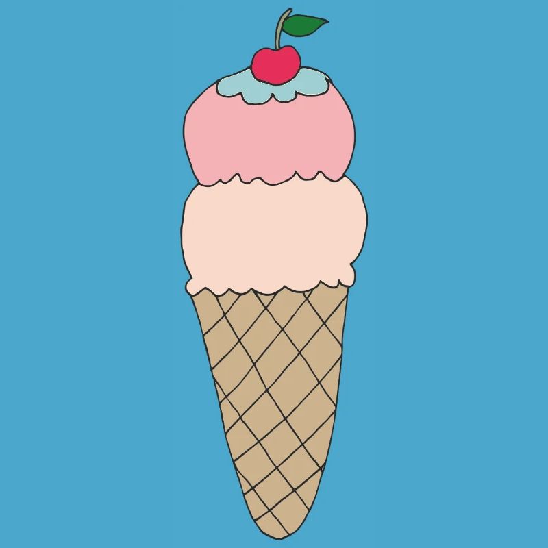 Eiscreme mit Kirsche Design