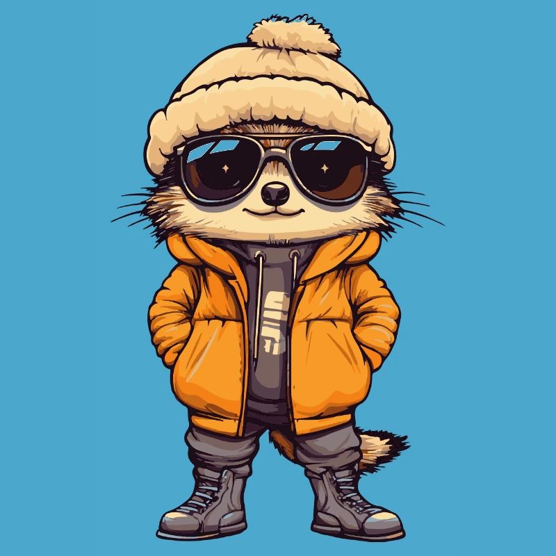 Erdmännchen Winter Comic