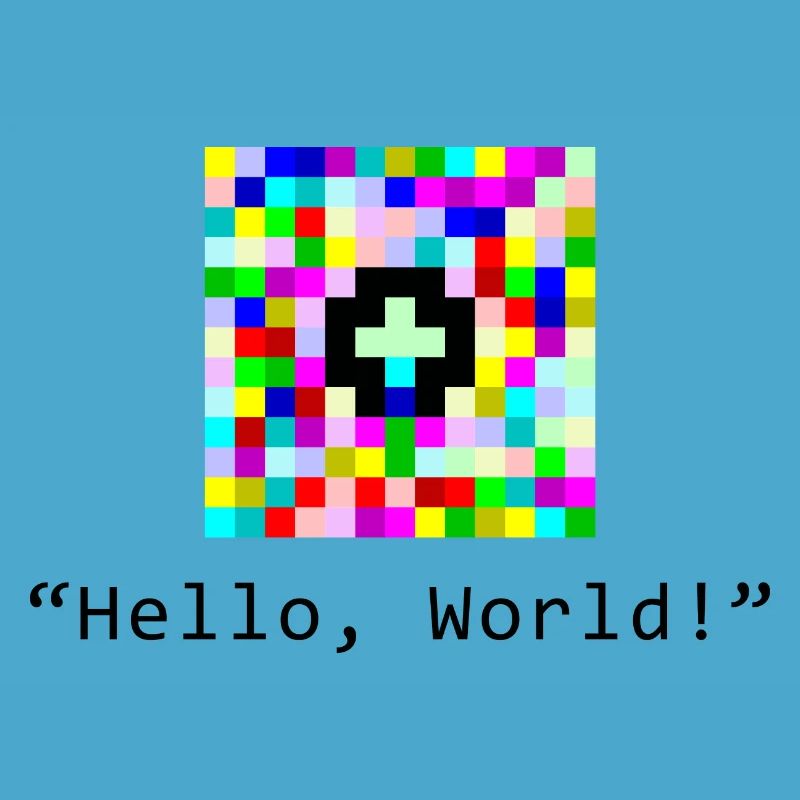 Hello World in Piet Programming Language