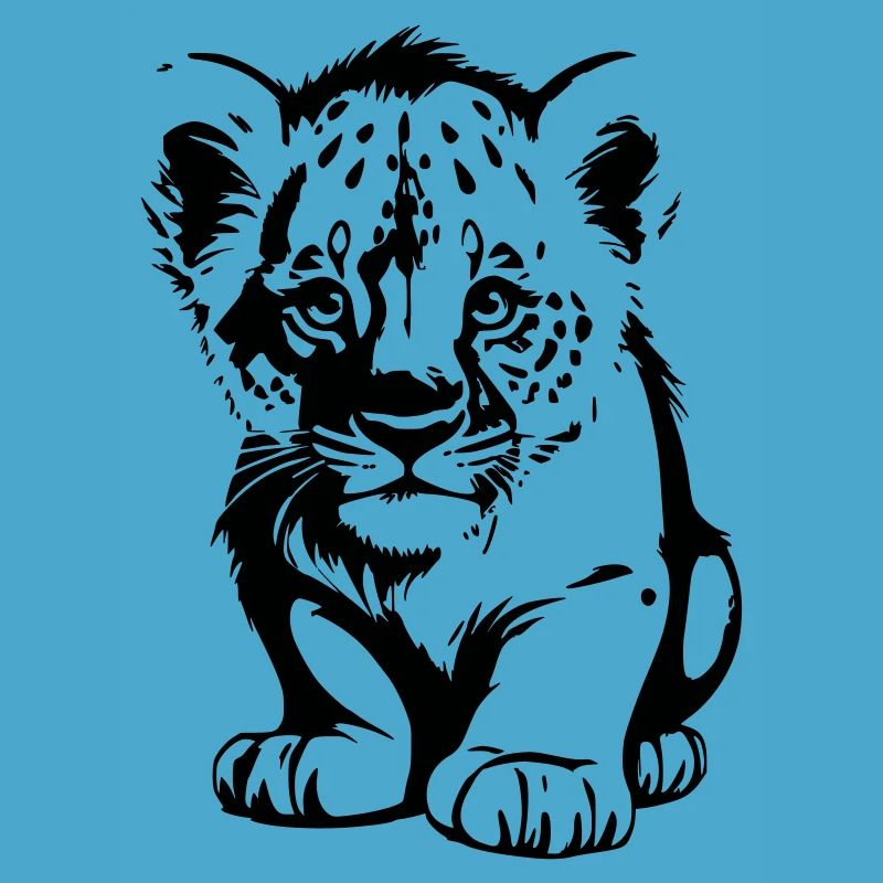 mignon bébé lion comme illustration vectorielle