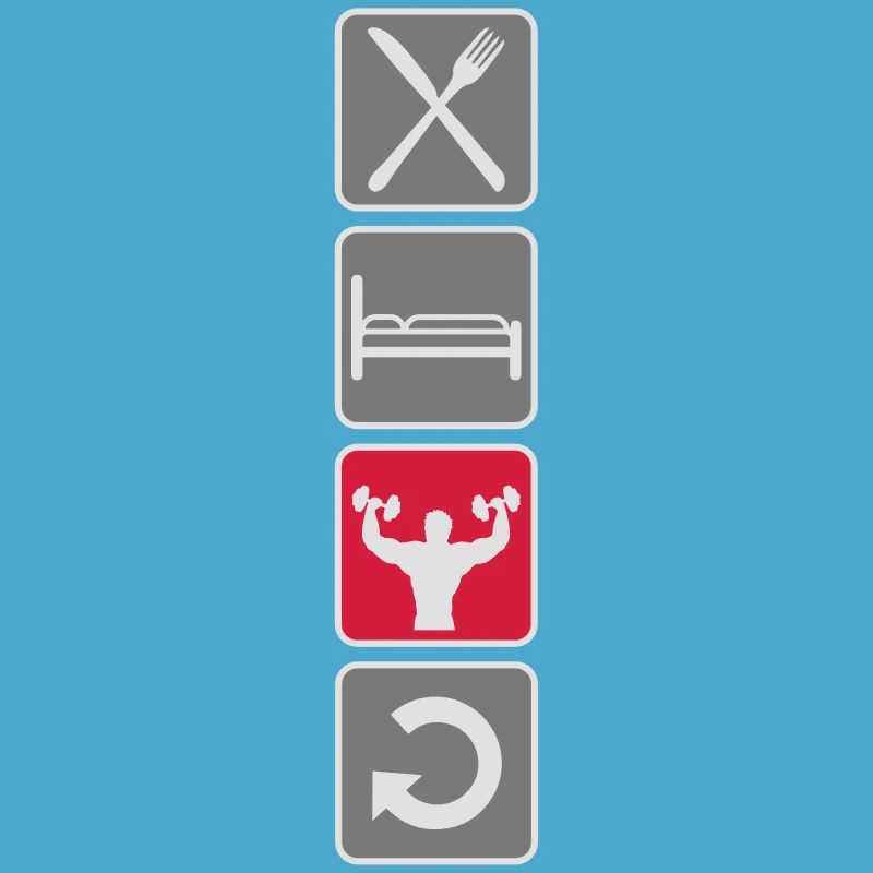 logo vertical manger sommeil train répéter répéter