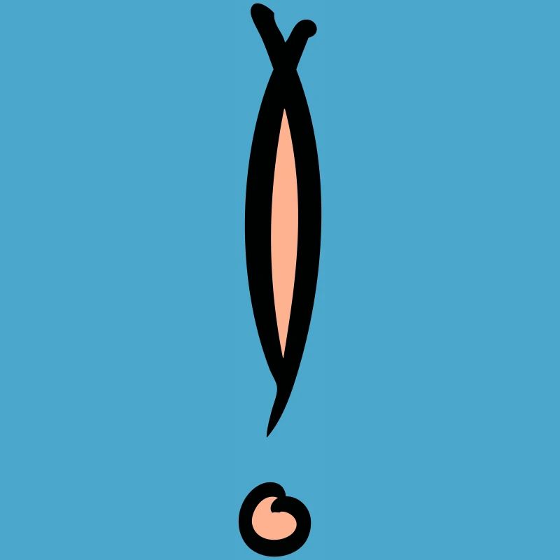 Point d’exclamation décoratif. Dessiné à la main.