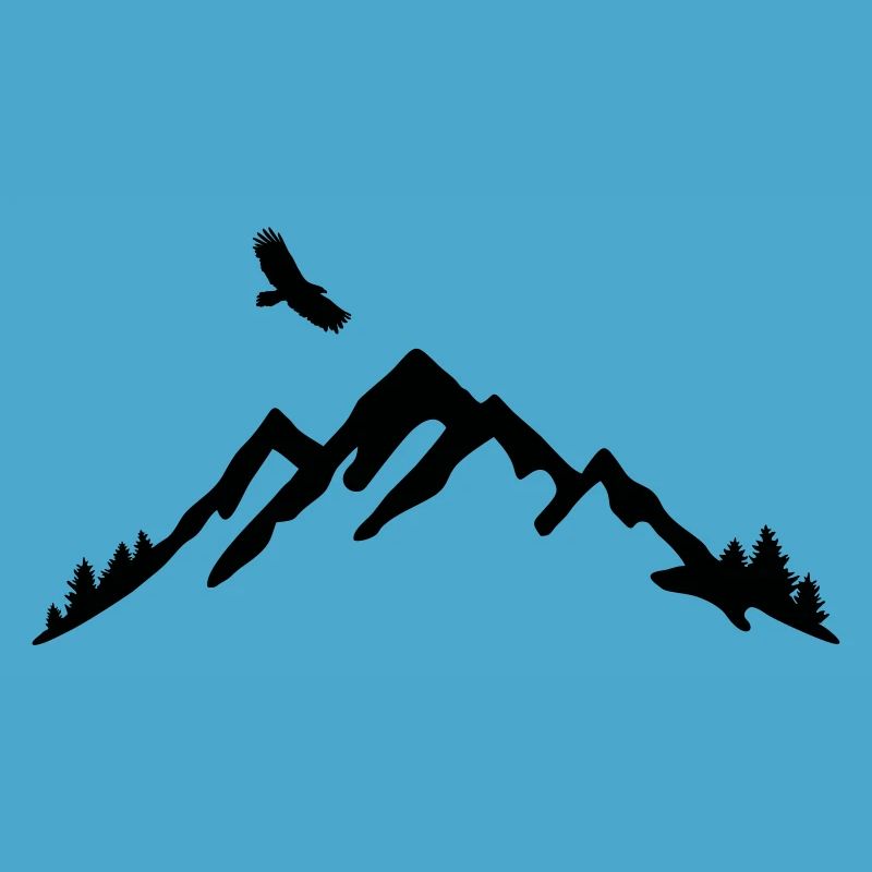Mountain and eagle