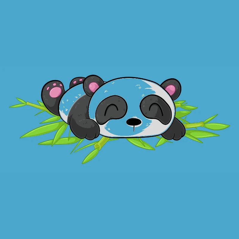 Sleeping Comic Panda
