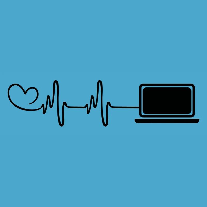 Laptop Heart Pulse Pc Programmer