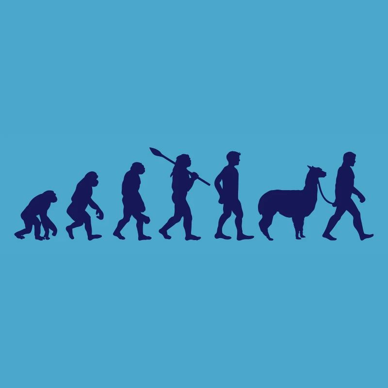 Evolution Alpaca Hike Fun Gift Idea Fun