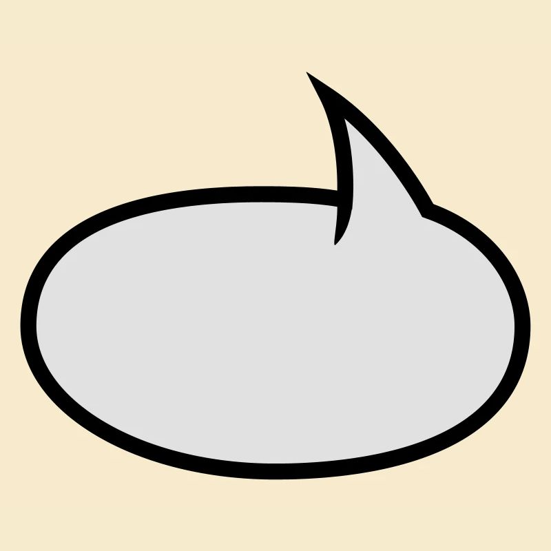 Zweifarbige Comic-Blase