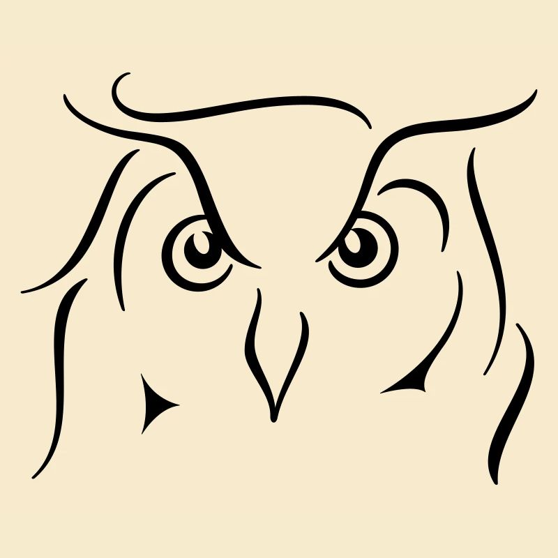 Uhu - Strichzeichnung Geschenkidee Geschenk