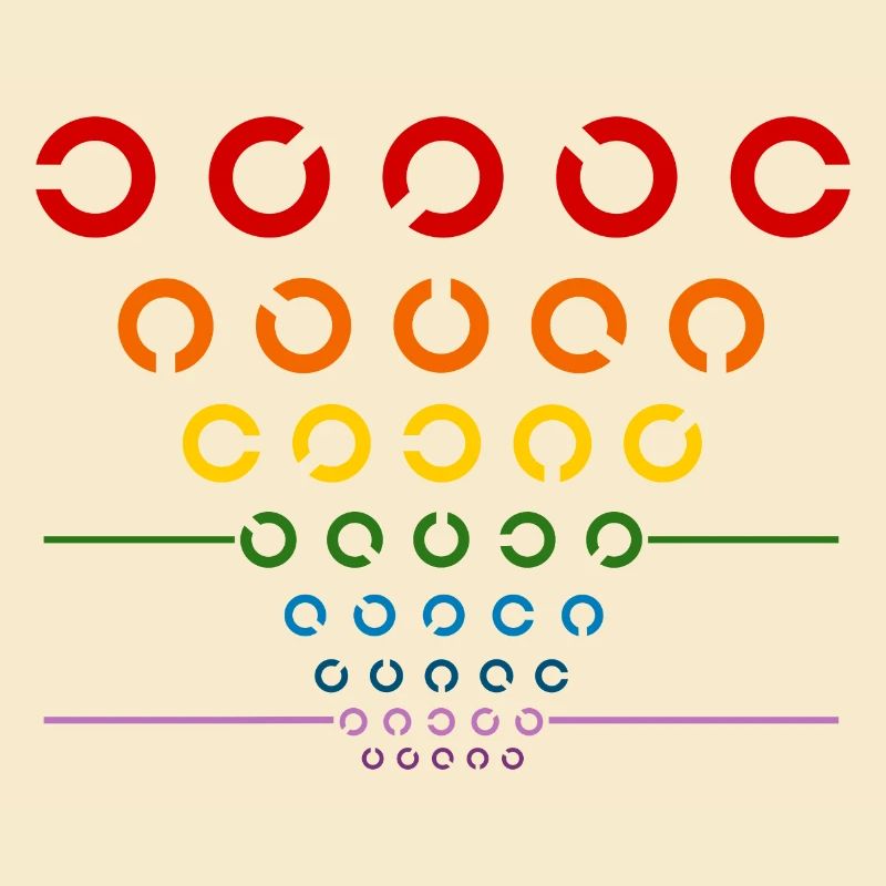Regenbogen Sehtest