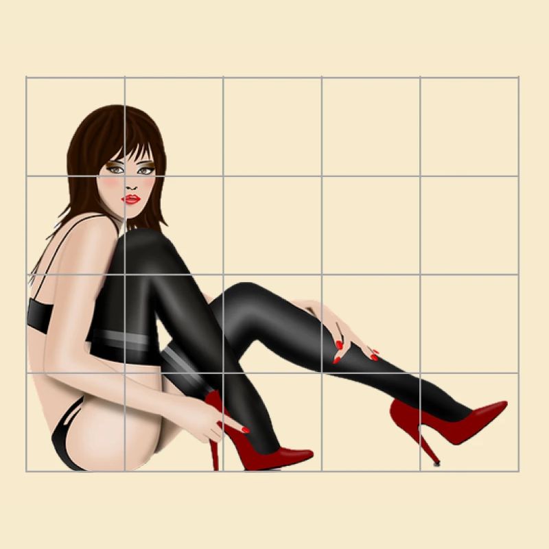 sexy Lady hinter Gittern