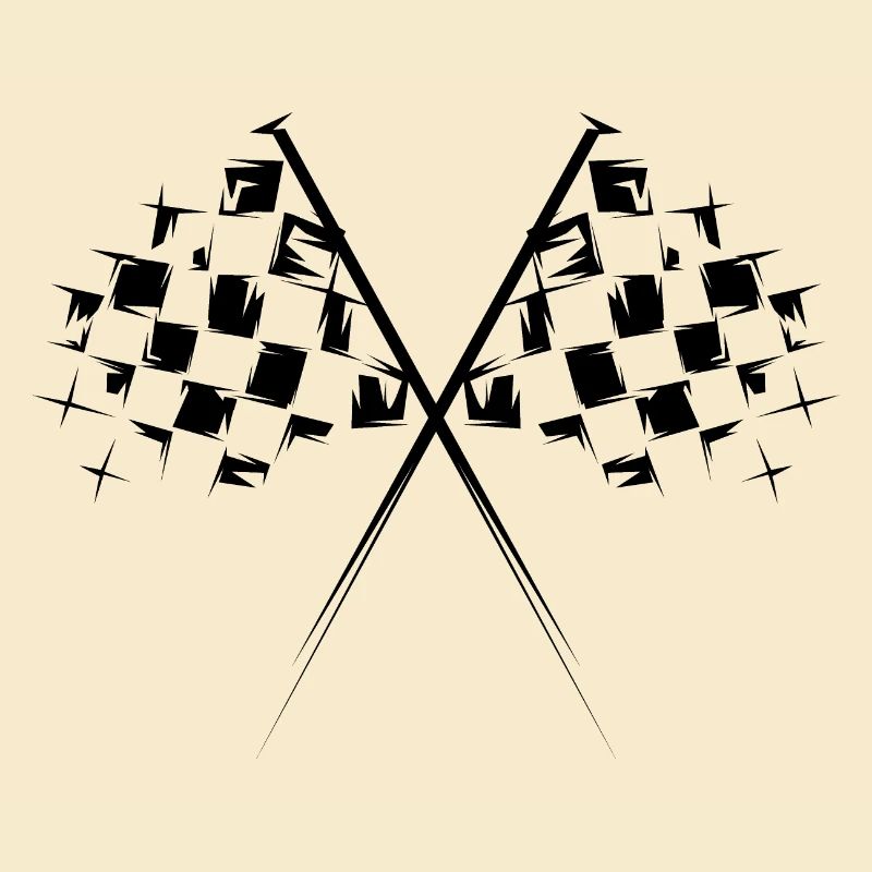 Icône du drapeau de course Illustration Icône du drapeau à damier