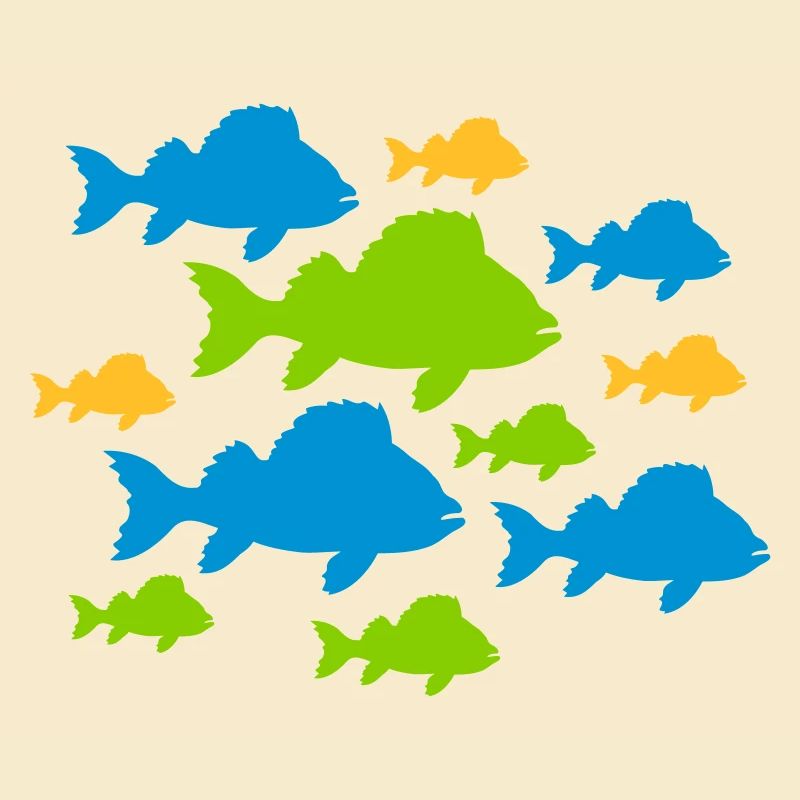 Colorful fish patterns