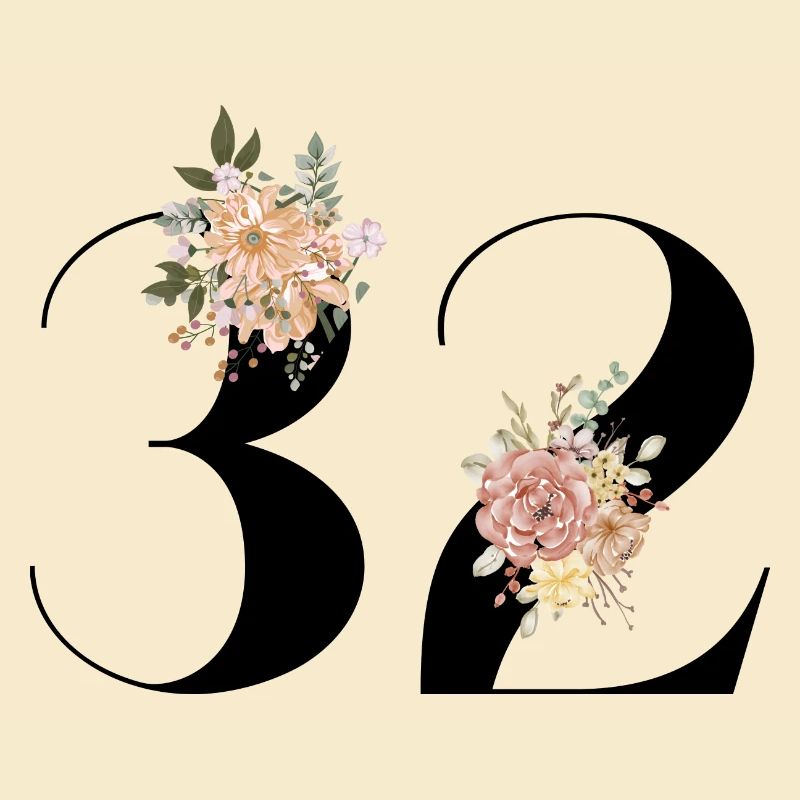 32e anniversaire fleuris (Cadeau de 32 ans)