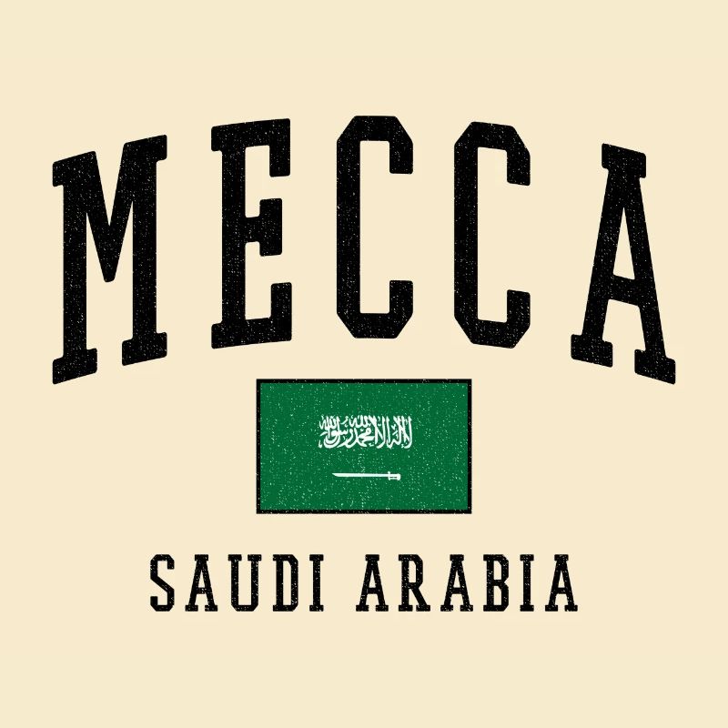Mecca Saudi Arabia Flag Design