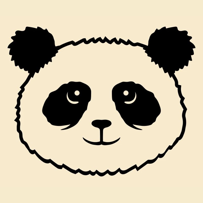 Panda Bear Face Mignon Tête Mignon Sourire Mignon Nice