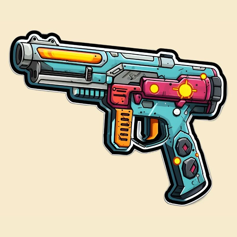 Armes spatiales dans le style graffiti