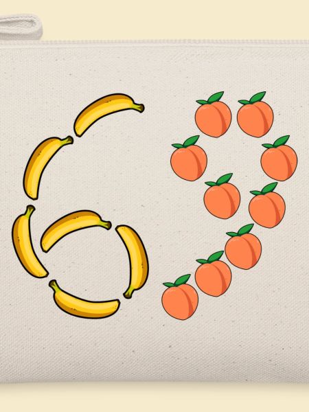 Fruchtmotiv Bananen und Pfirsiche