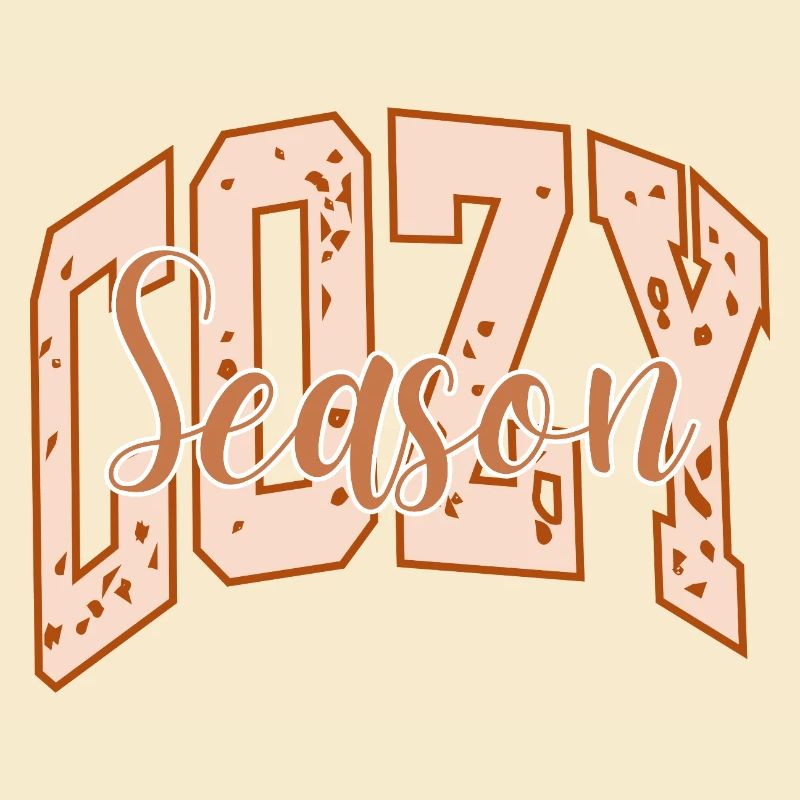 Cozy season exploded pattern and bold typography
