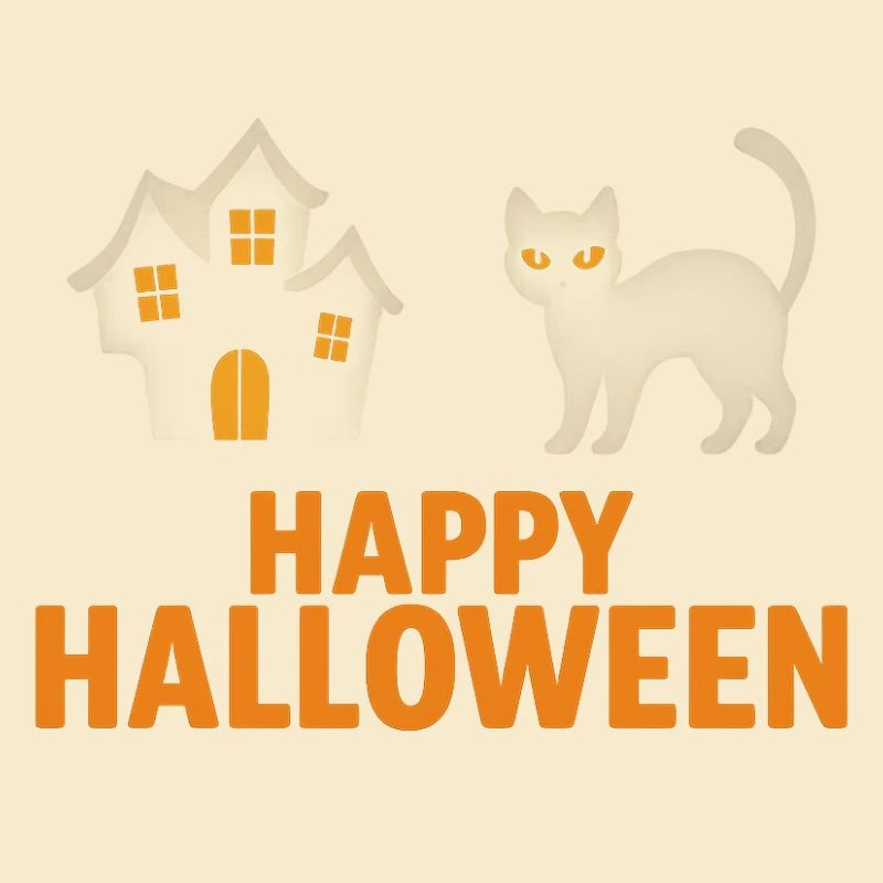Conception de chat et de maison hantée d’Halloween