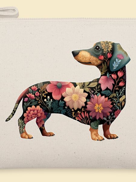 Dackel Dachshund Floral Blumen