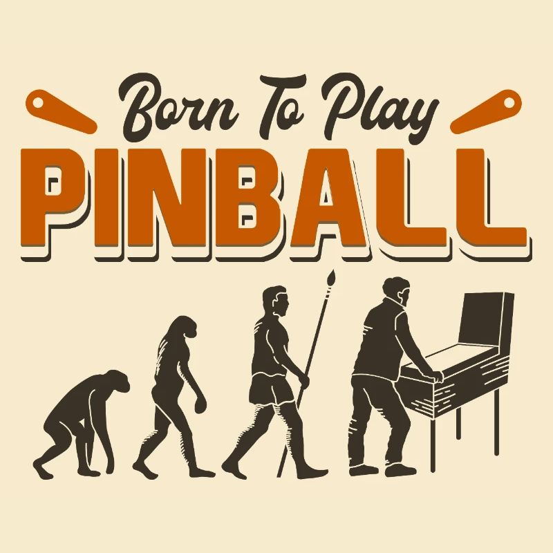 Évolution du flipper - Design drôle de joueur d’arcade