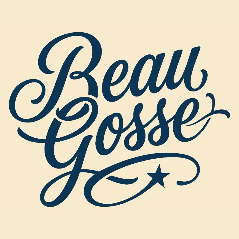 Beau Gosse Script Bleu