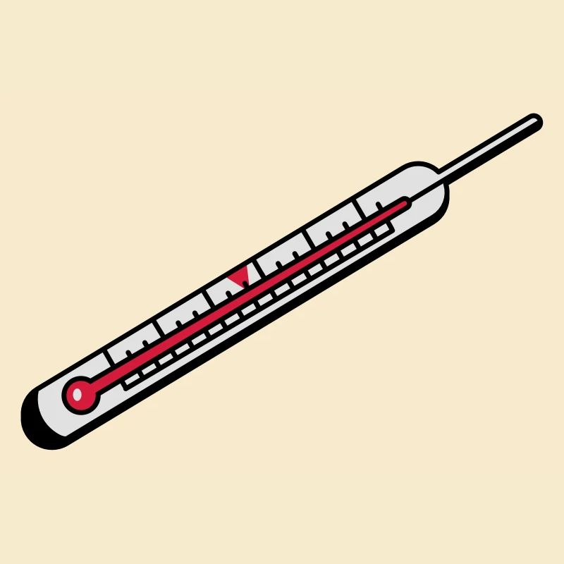 Ein Quecksilber Thermometer