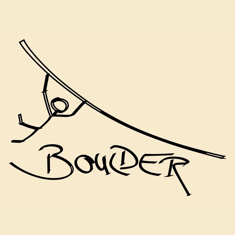 Boulder bouldern Strichmännchen Klettern Kletterer