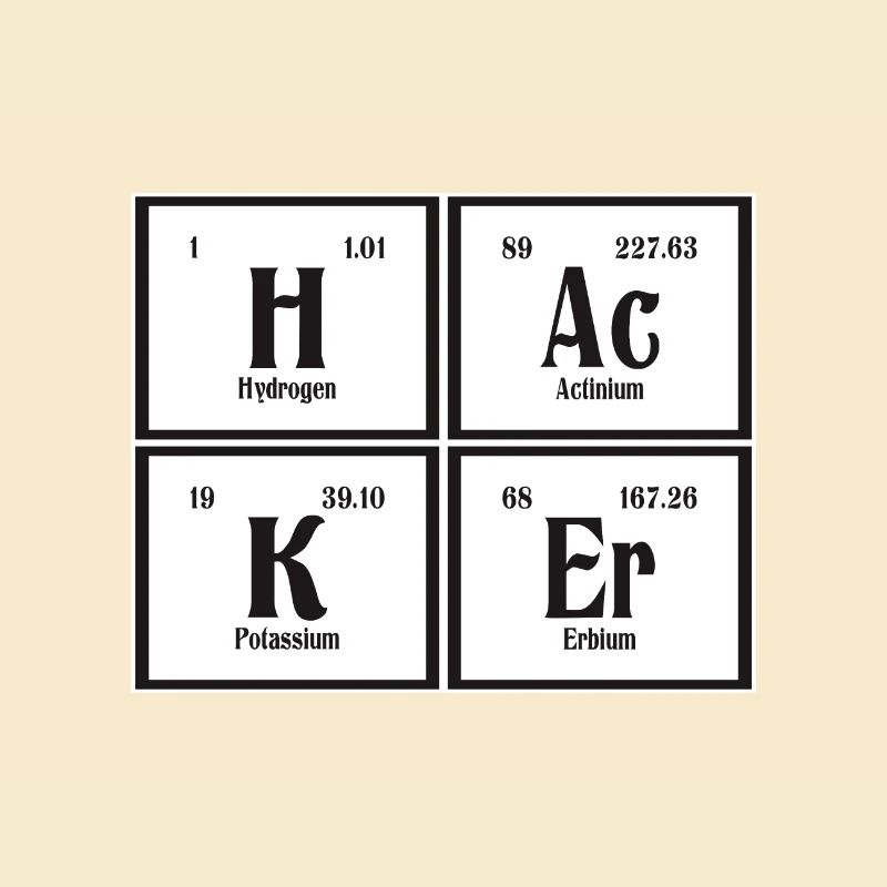 | hacker Tableau périodique des éléments