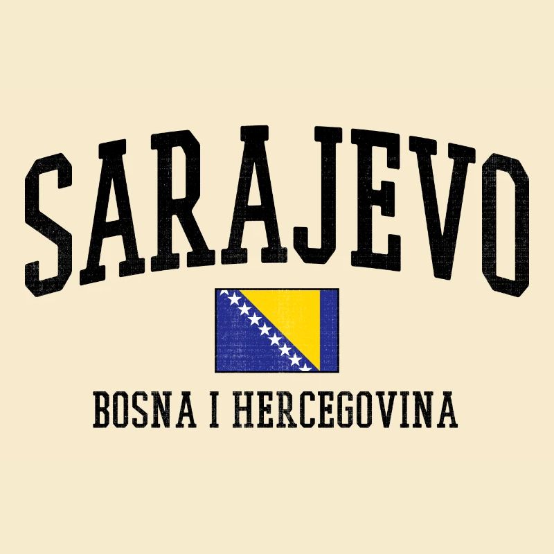 Art du drapeau de Bosnie Balkans