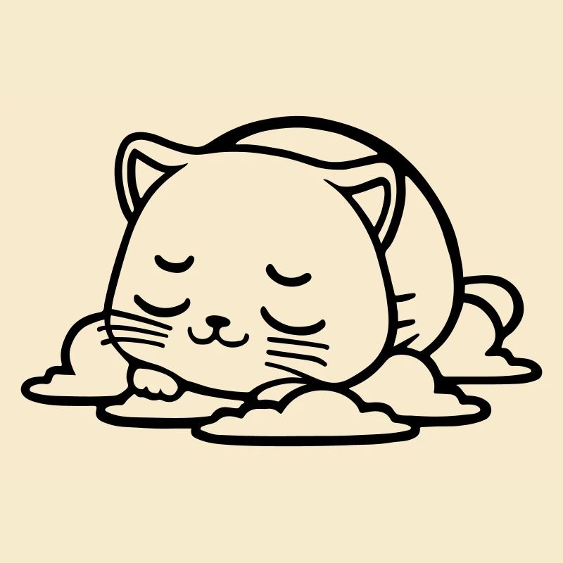 petit chat qui dort