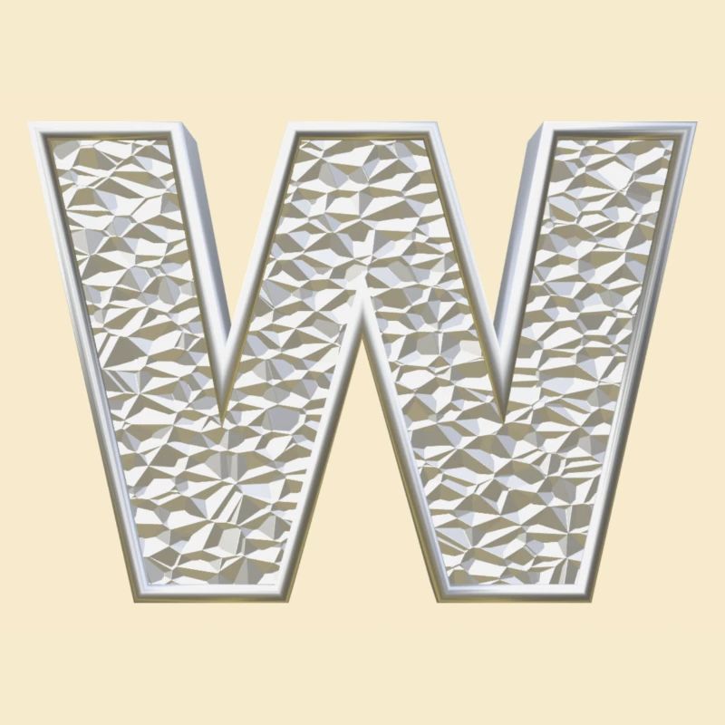 W, lettre, initiale, monogramme,