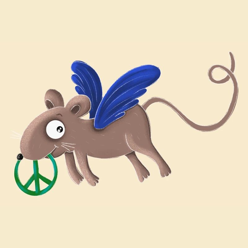 Peace mouse Susi flies for peace