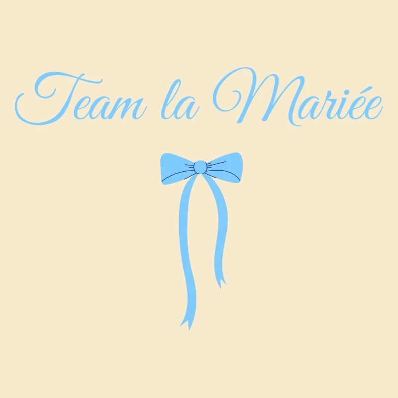 Team Die Braut Blaue Schleife