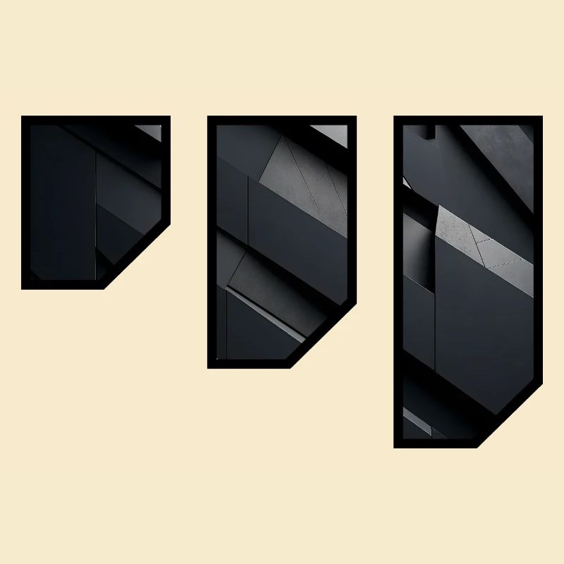 Geometric Dark Facade Pattern