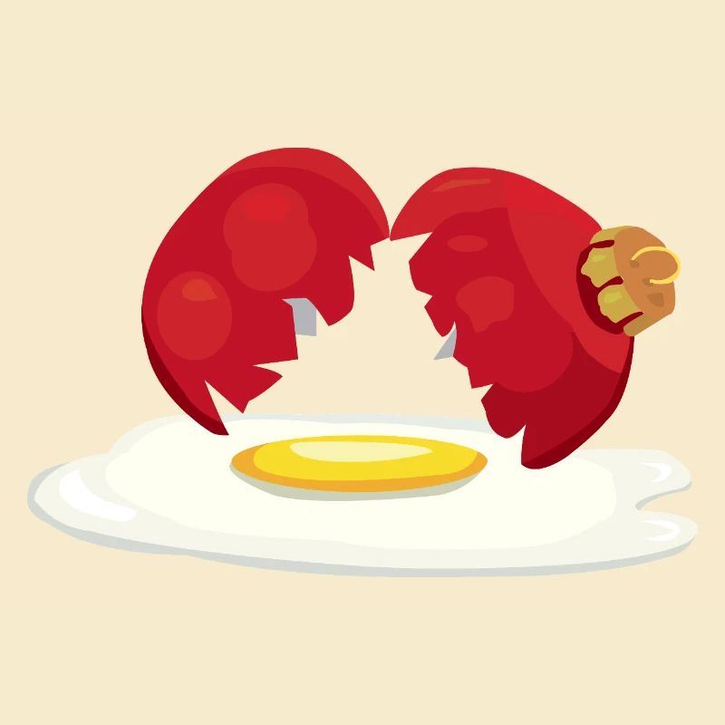 Weihnachtskugel zerbrochenes Ei