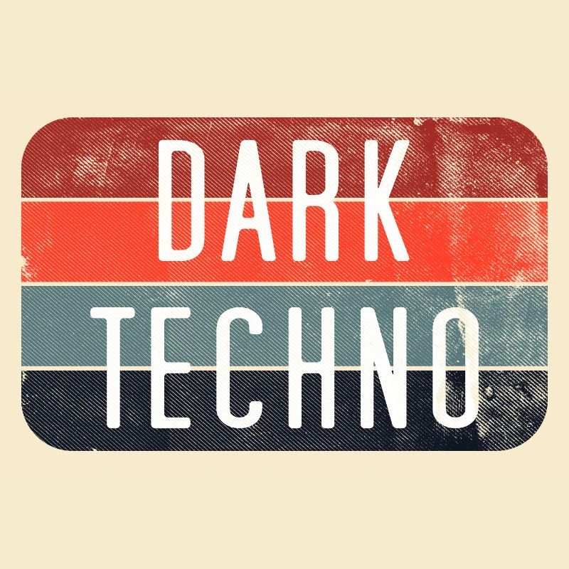 Dunkles Techno-Retro-Logo T-Shirt