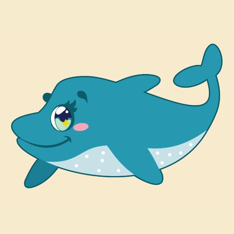 Süßer Delfin mit Rand