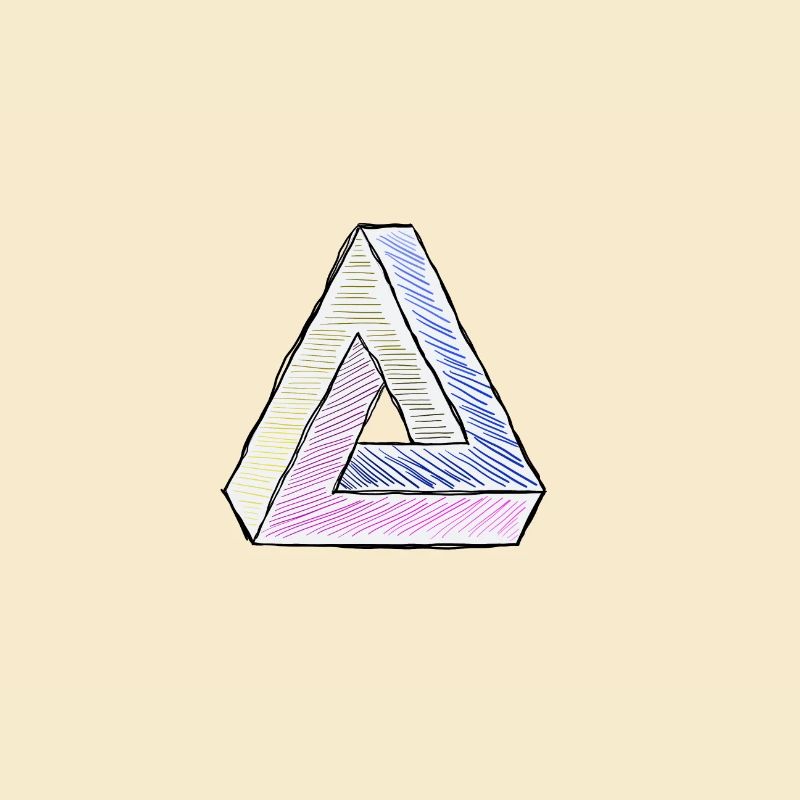 Triangle de Penrose triangle impossible en bande dessinée