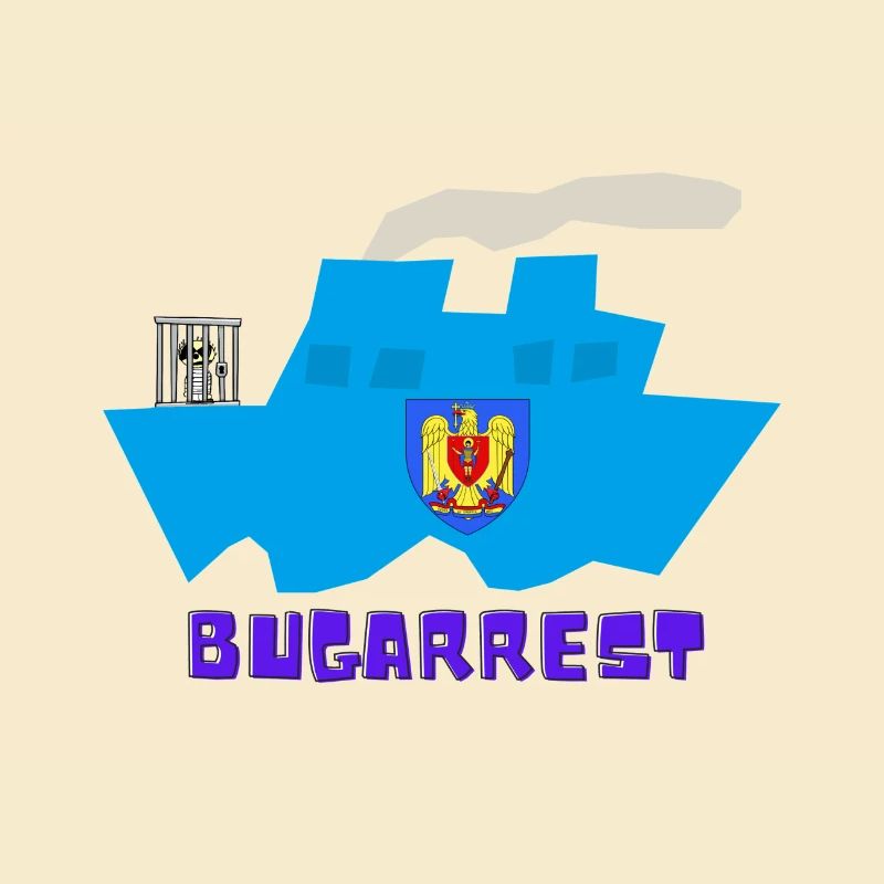 Bukarest vs Bugarrest, eingesperrt vorn auf Schiff