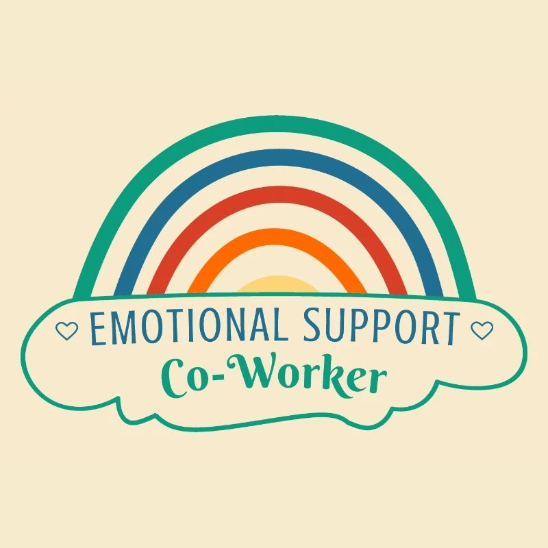 Emotional Support Employee Work Beast Blue